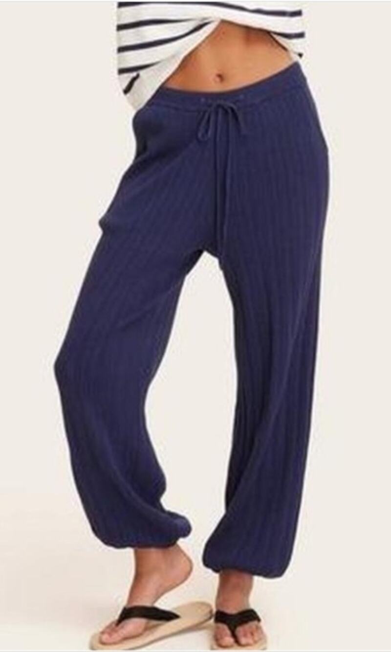 Parke for Target Ribbed Knit Lounge Balloon Pant joggers- Navy size MEDIUM